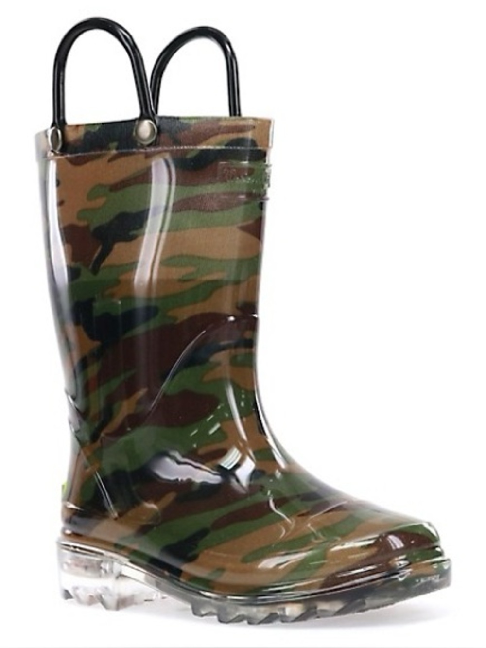 Western Chief Boys Camo Light Up Rain Boots (Size 12)